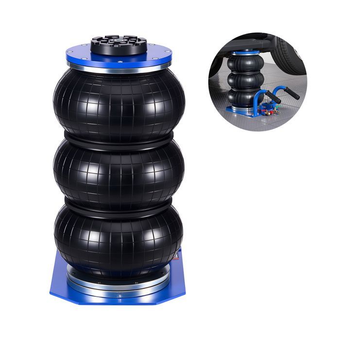 Gato neumático Duoku 3T - Rango de elevación de 140 a 450 mm - para coches, todoterrenos, talleres y garajes