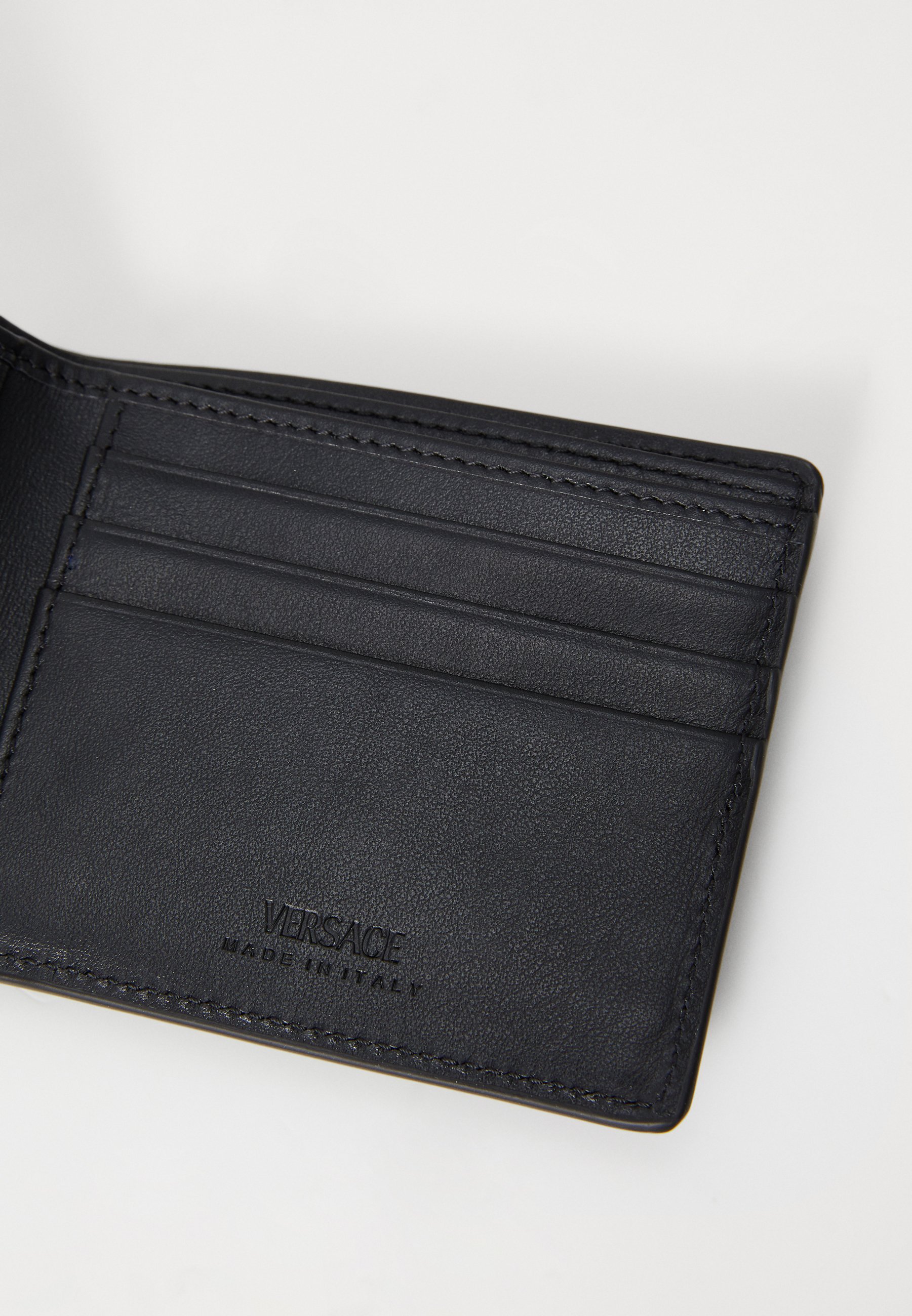 Versace BI FOLD WALLET UNISEX - Portemonnee - zwart/goudkleurig