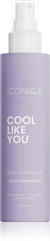 ICONIQUE Professional COOL LIKE YOU Perfect Blonde & Silver Violet bezoplachová kúra neutralizuje žlté tóny