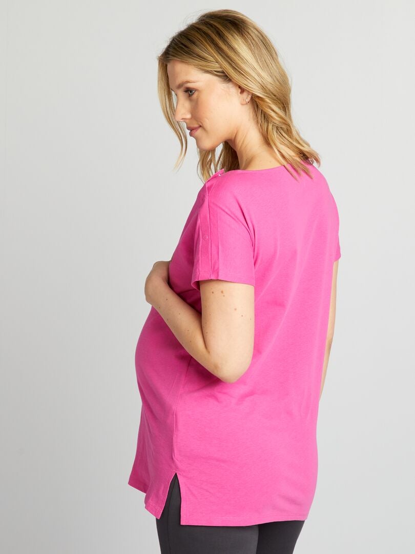 Zwangerschaps- en borstvoedingsshirt - ROZE