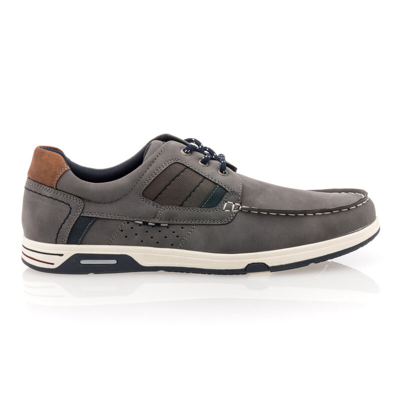 Graue Herren-Loafer/Bootsschuhe