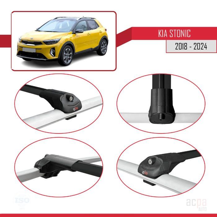 For Kia Stonic 2020-2024 ACE-1 Roof Bars Car Railing Luggage Rack / Black
