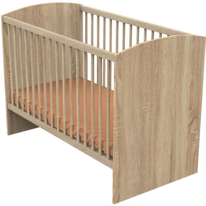 Komplettes Babyzimmer-Trio – SAUTHON – Sam Golden Oak – Babybett 120 x 60 cm, Wickeltisch und Kleiderschrank