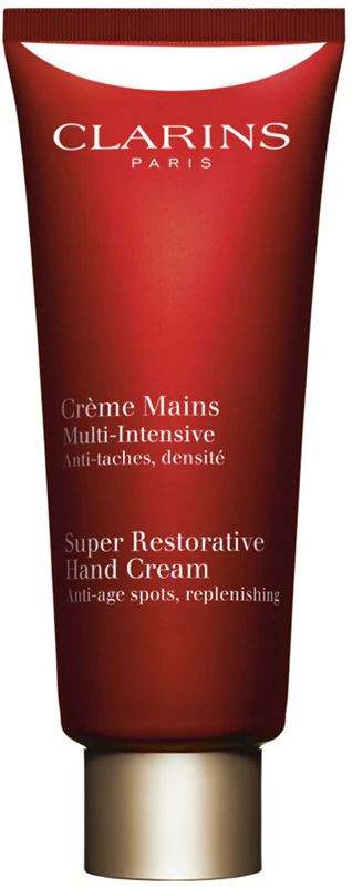 creme para mãos Clarins Super Restorative restaura a elasticidade da pele.
