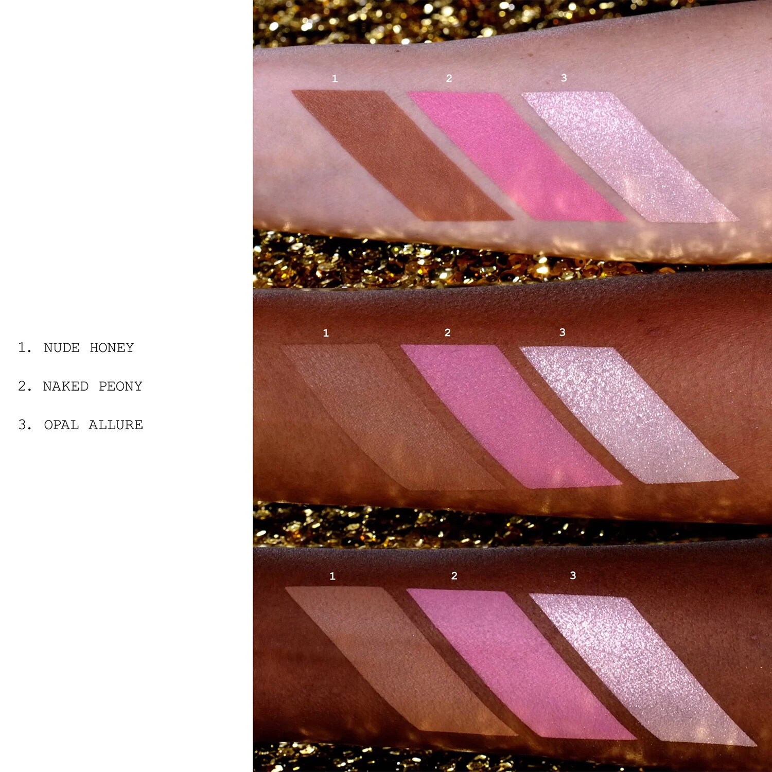 Divine Blush + Bronze + Glow Trio – Paletă facială