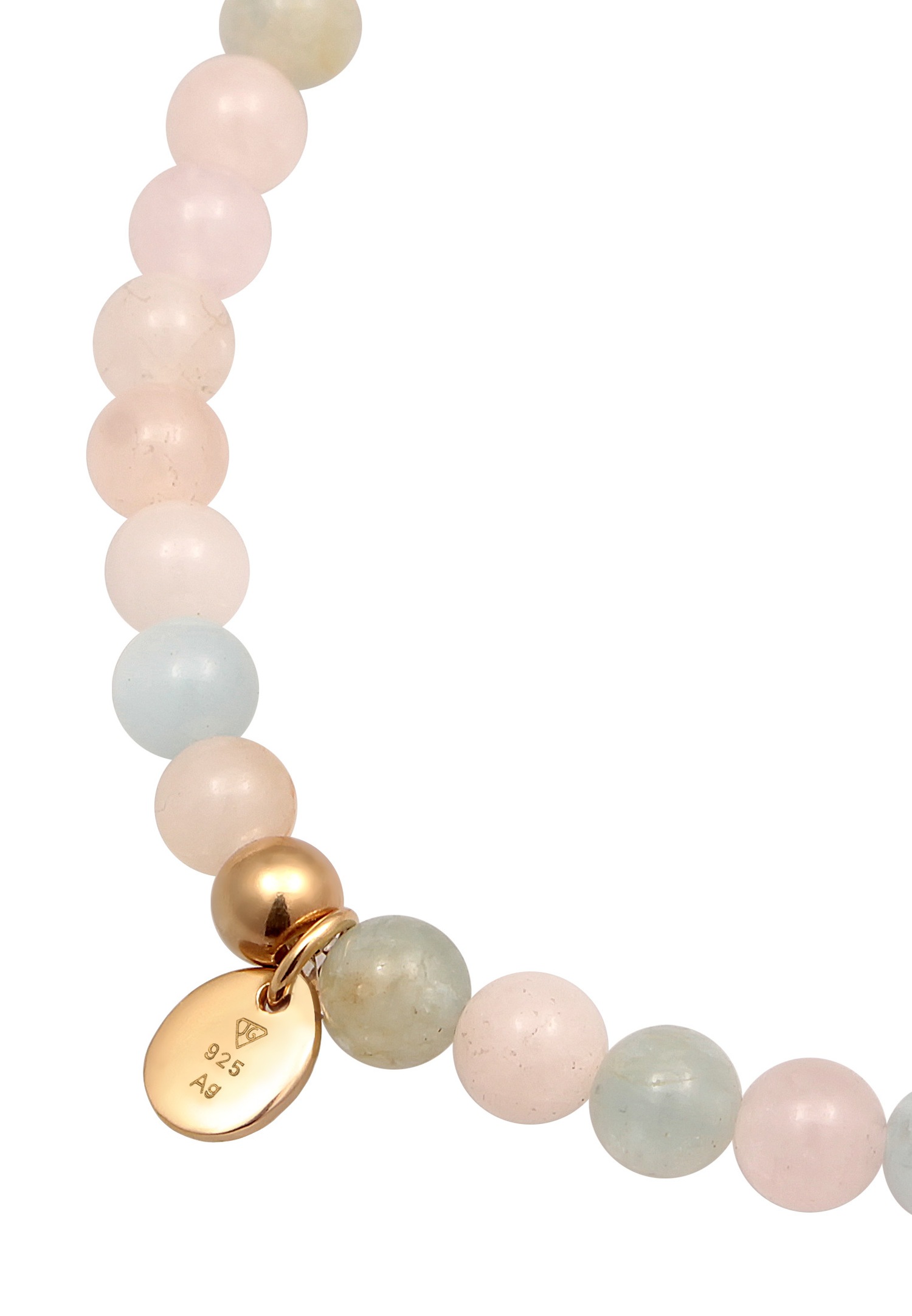 Elli PREMIUM Elli PREMIUM Bracelet Femmes Nazar œil été avec Morganite perles en argent sterling 925 plaqué or