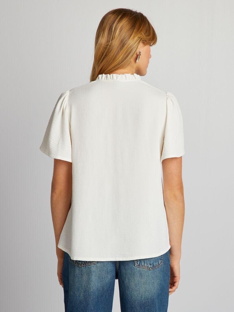 Zachte blouse - WIT