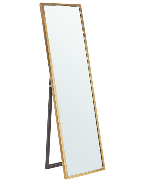 Lustro stojące z ramą 40x140 złote