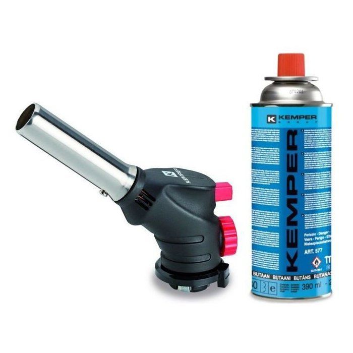 Chalumeau gaz multifonctions KEMPER + Cartouche butane 220gr Multifonctions