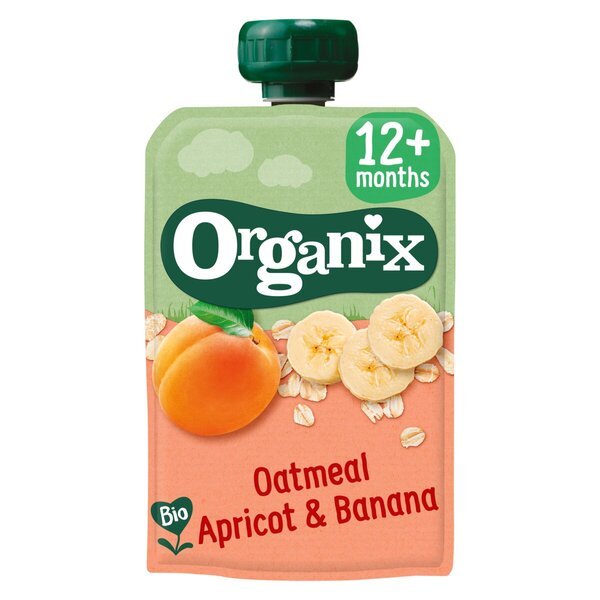 Organix 12+M ovsena kaša, marelica in bananin sok iz sadja<br>100g