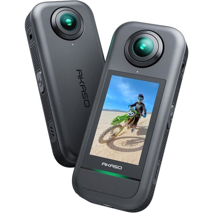 AKASO Camera Sport à 360° avec 5.7K 360 Vidéo Capteurs 48MP 1/2