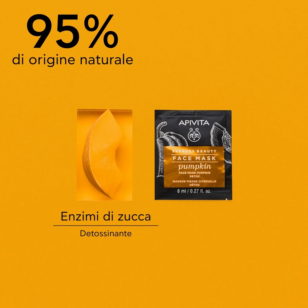 Express Beauty - Viso Maschera Viso Detossinante con Zucca - Maschera Purificante viso