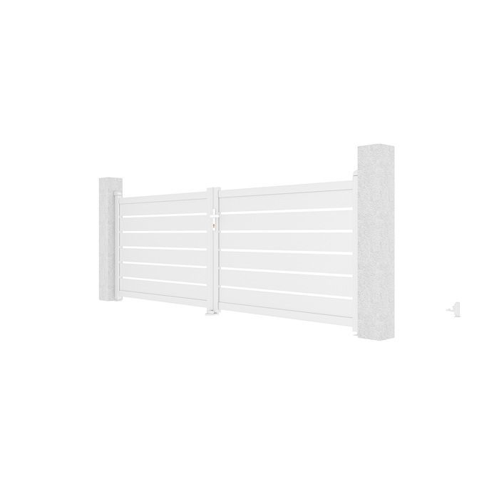 Puerta batiente - Casanoov - VOGEL - 3,5 m de alto (125 cm) - Blanca - Aluminio