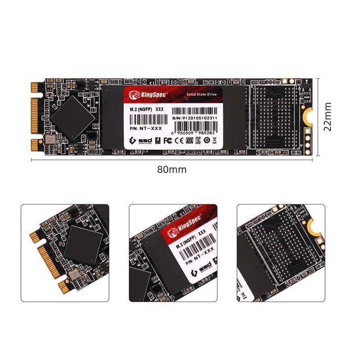 KingSpec NT Series 2TB M.2 SATA 2280 Internal SSD