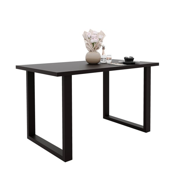 Stół rozkładany PALOMA 120/220 cm - czarny molet/czarne nogi