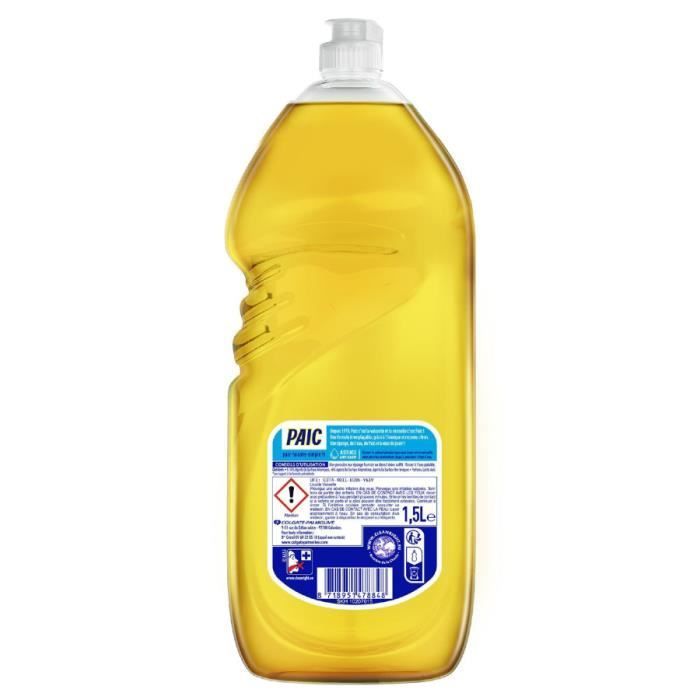 Liquide Vaisselle Paic Citron Origine Naturelle Super dégraissant 1.5L - Pack de 1x1.5L