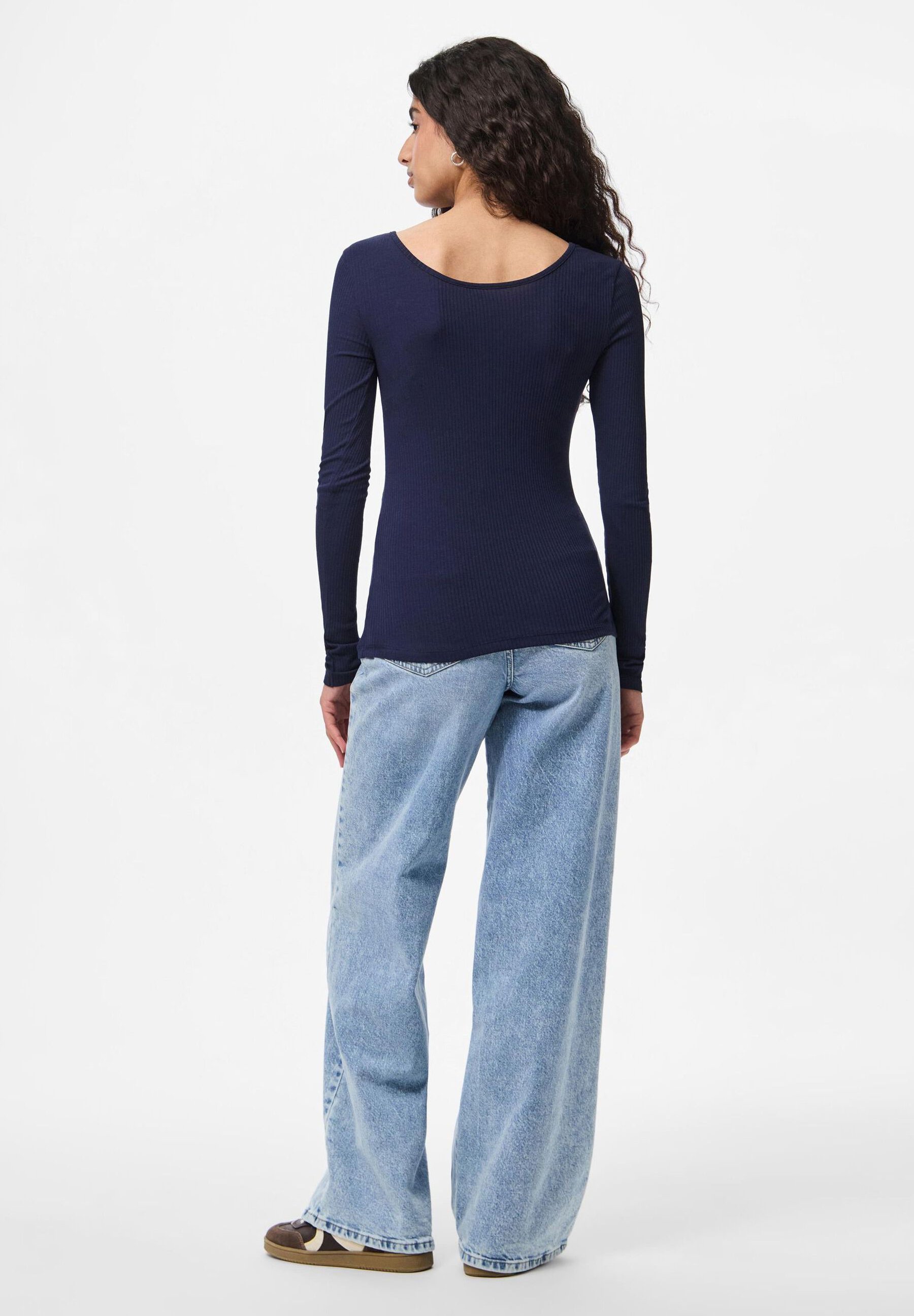 Pieces PCKITTE LS JRS NOOS BC - Maglia a maniche lunghe - blu marittimo