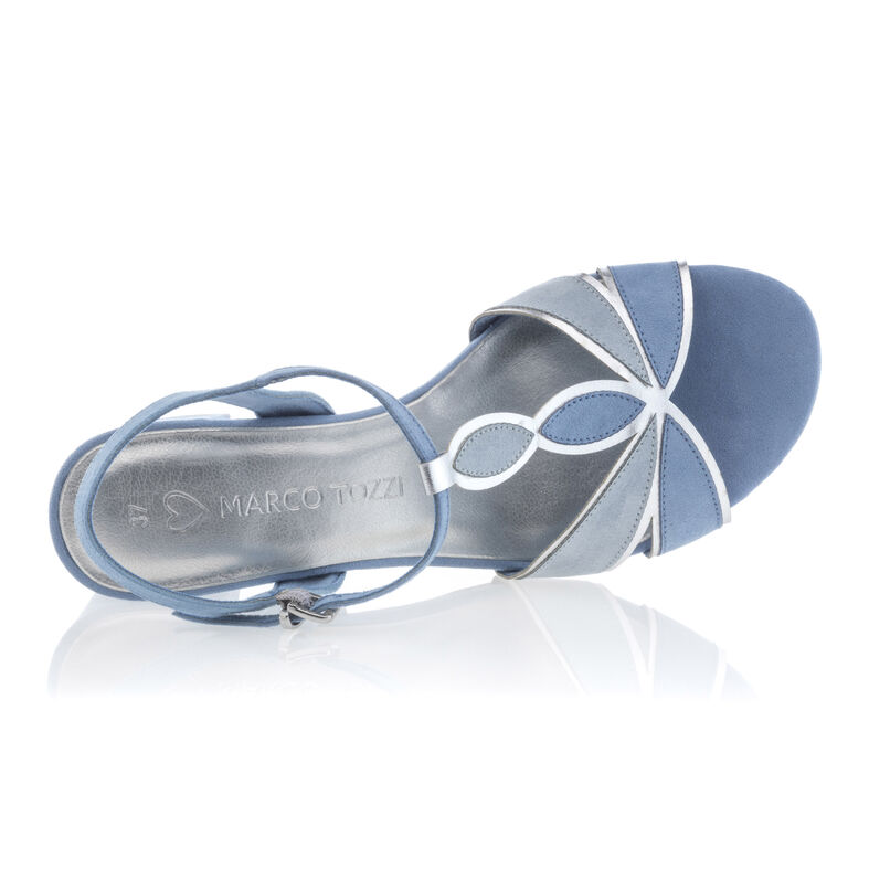 Blauwe sandalen/open teenschoenen voor dames