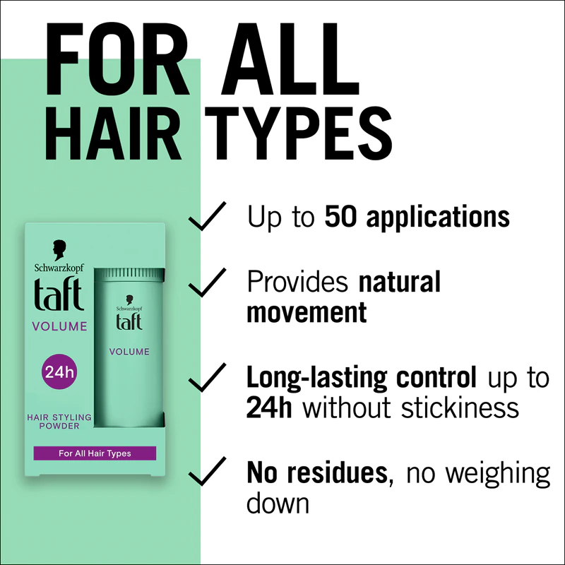 Pó capilar Schwarzkopf Taft Volume para aumentar o volume
