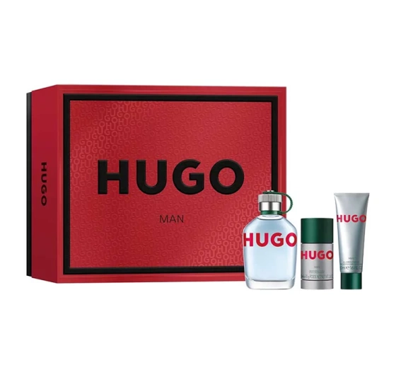 Hugo Boss Hugo Man woda toaletowa spray 125 ml   dezodorant sztyft 75 ml   żel pod prysznic 50 ml