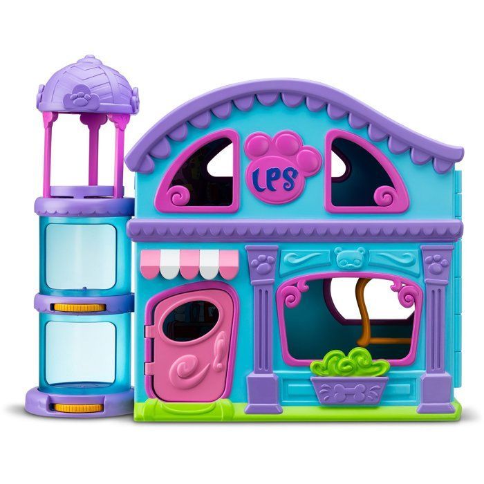Leikkisetti, jossa on 4 Pet Shop -hahmoa ja yli 20 tarviketta - BANDAI - Littlest Pet Shop - Deluxe Pet Shop -talo