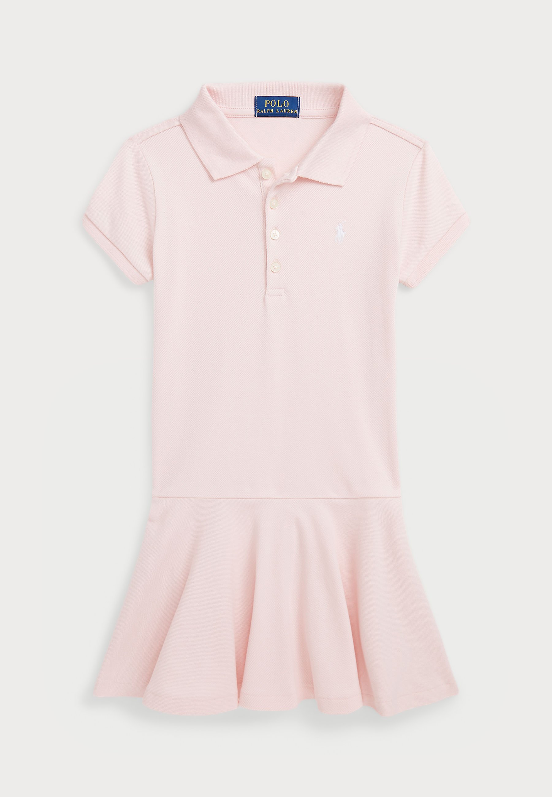 Polo Ralph Lauren STRETCH MESH POLO JURK - Dagjurk - vleugje roze/wit