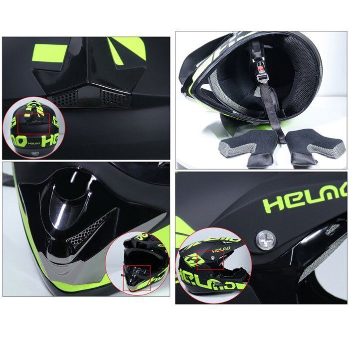 Casque Moto Enfant et adulte Motocross Casque Hors-rouge