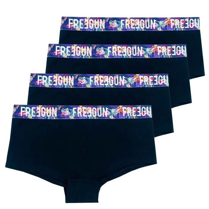 FREEGUN 4er-Pack Mädchen-Shorts aus Bio-Baumwolle