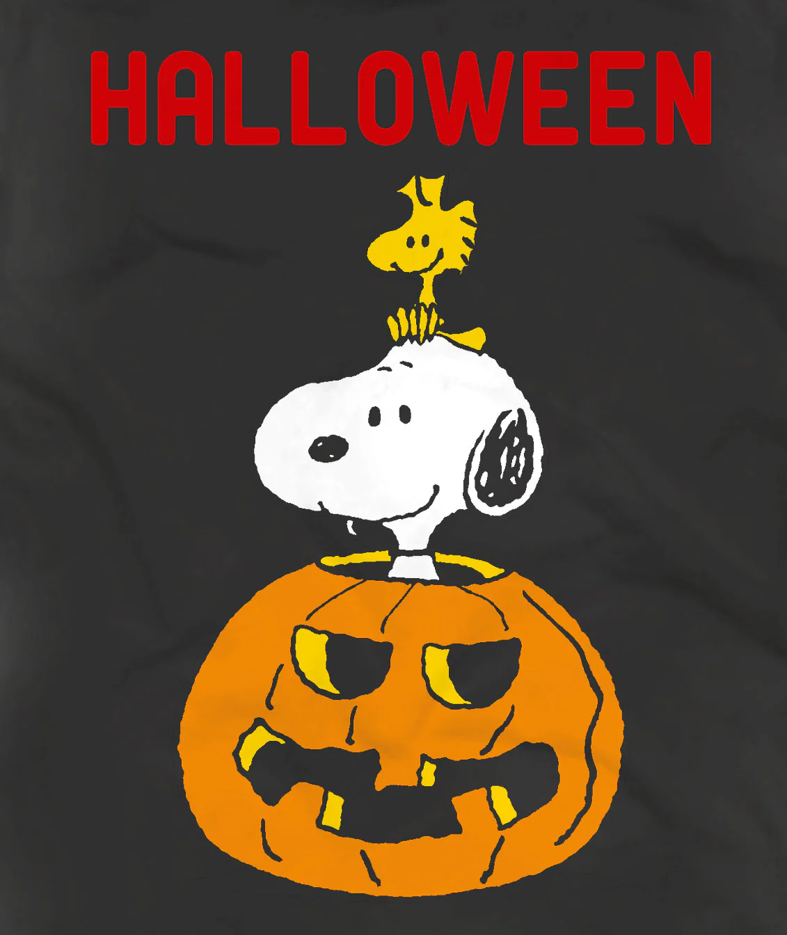 T-shirt da uomo in cotone pesante con stampa Halloween | SNOOPY - EDIZ