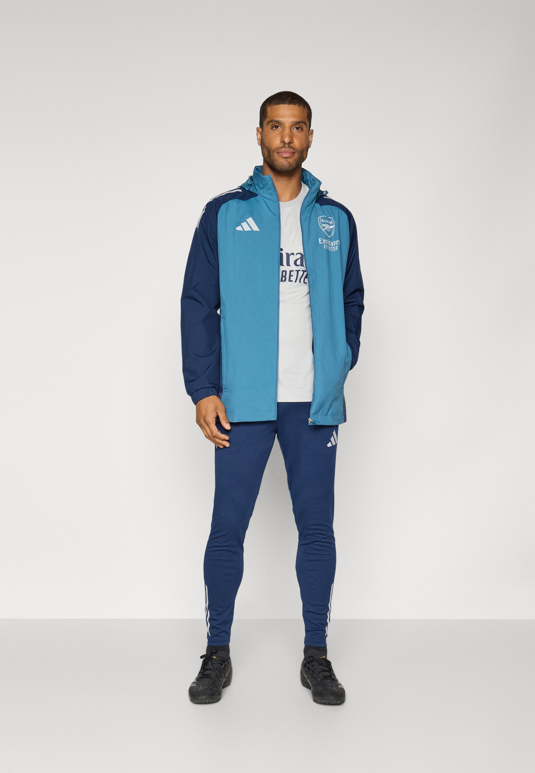 adidas Performance ARSENAL FC 25/26 TIRO 25 COMPETITION ALL WEATHER JACKET - Clubkleding - witblauw