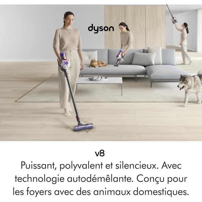 DYSON V8 ADVANCED - Ledningsfri stavstøvsuger - 130 luftwatt - Motobar-børste
