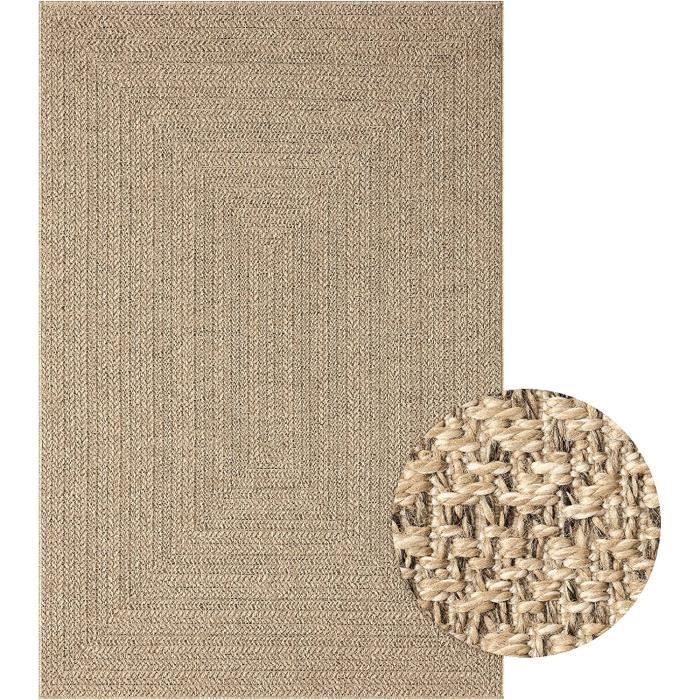 Tapis d'extérieur - THE CARPET - aspect jute - 240x340 - Résistant UV - Beige (5001)