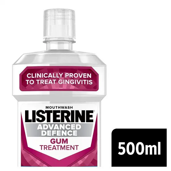 Enjuague bucal Listerine Advanced Defence para el tratamiento de las encías, 500 ml