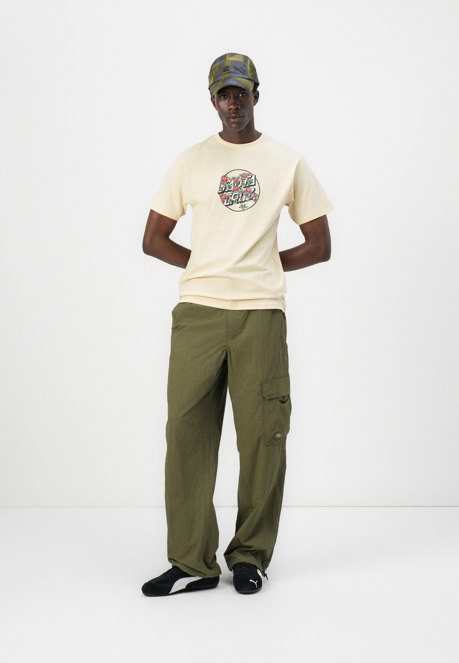 T-shirt unisexe Santa Cruz FLASH STACKED DOT FRONT - Imprimé bois blond