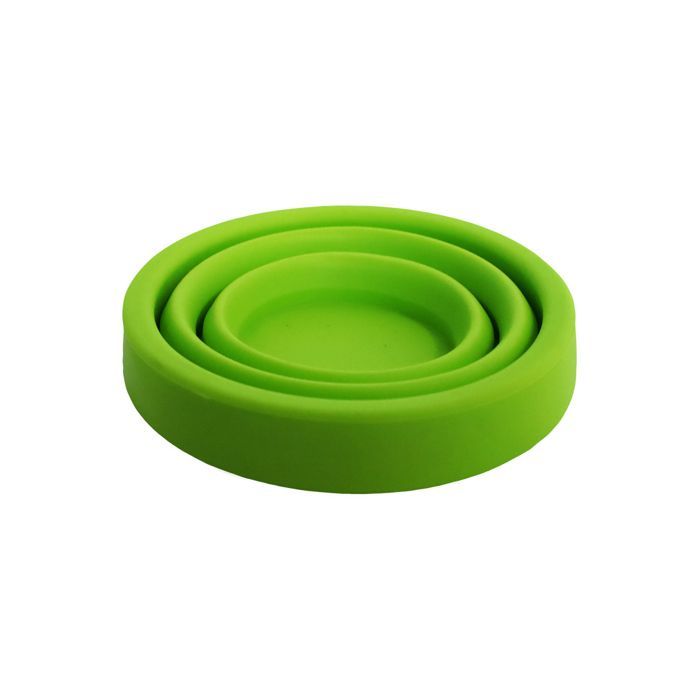 Faltbecher 75 ml, limettengrün – Teller – Glas | Azimut Outdoor Camping- und Biwakausrüstung