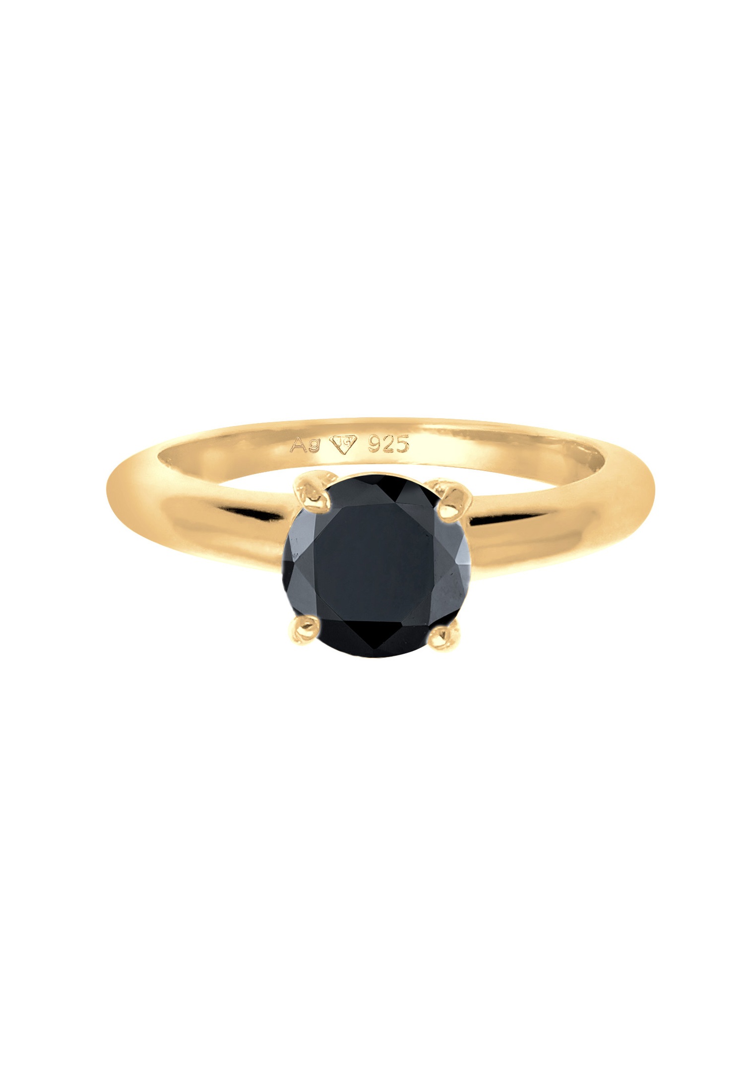 Elli Femmes Solitaire Classique avec cristal de zirconium en argent sterling 925