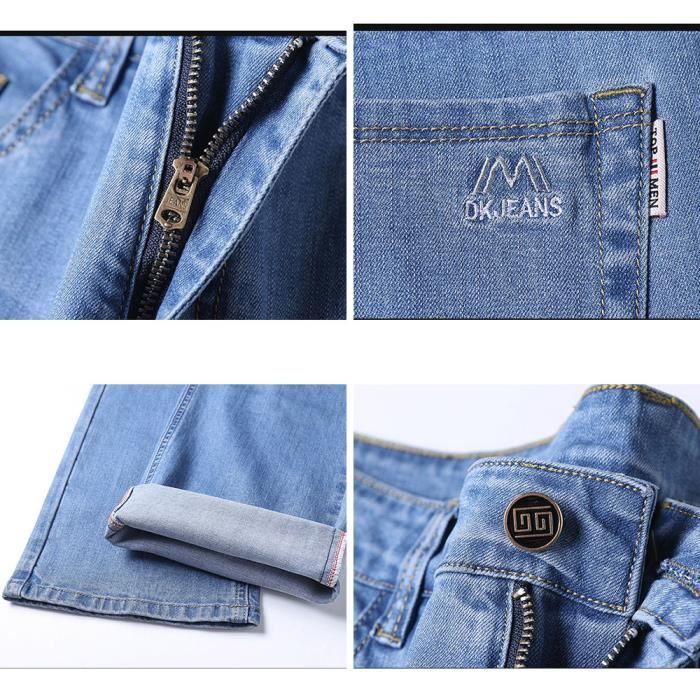 Jeans da uomo INSFITY - Vestibilità ampia, gamba dritta, elasticizzati - Blu e nero