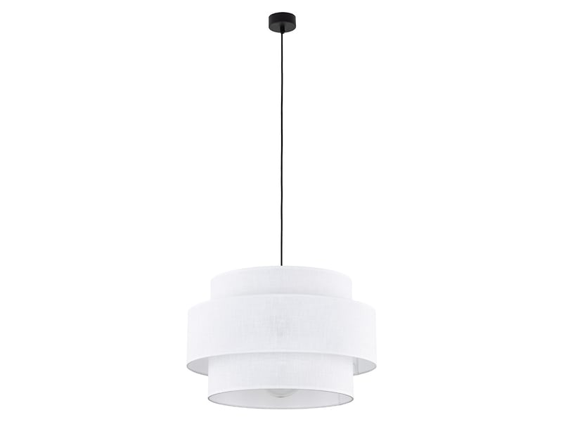 Lampa wisząca Calisto White tkaninowa biała