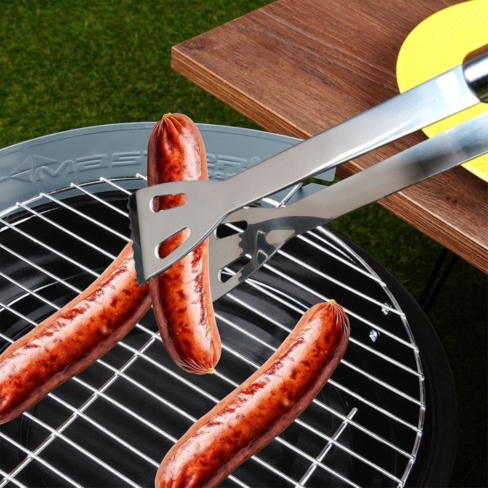 Juego de utensilios para barbacoa VILDE de 33 piezas - Acero inoxidable, estuche de transporte, prácticos accesorios para barbacoa