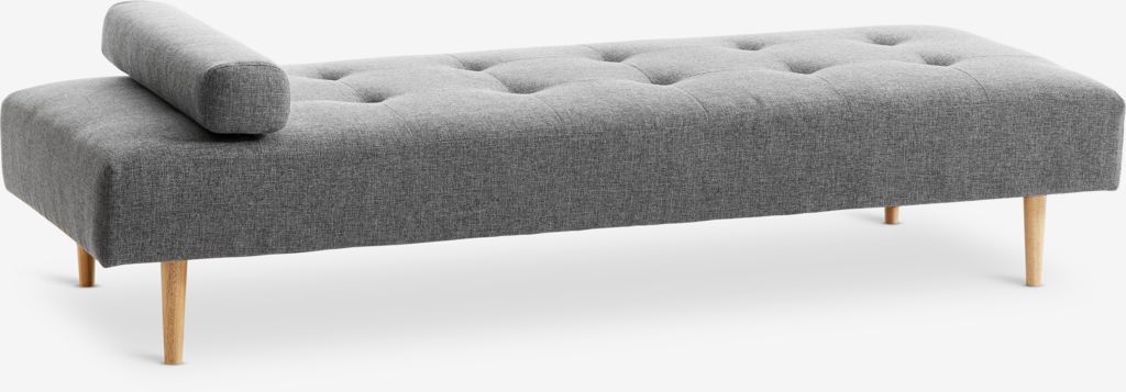 NOREFJELL NOREFJELL sofa-lova 200x80 tamsiai pilko audinio/ąžuolo spalvos