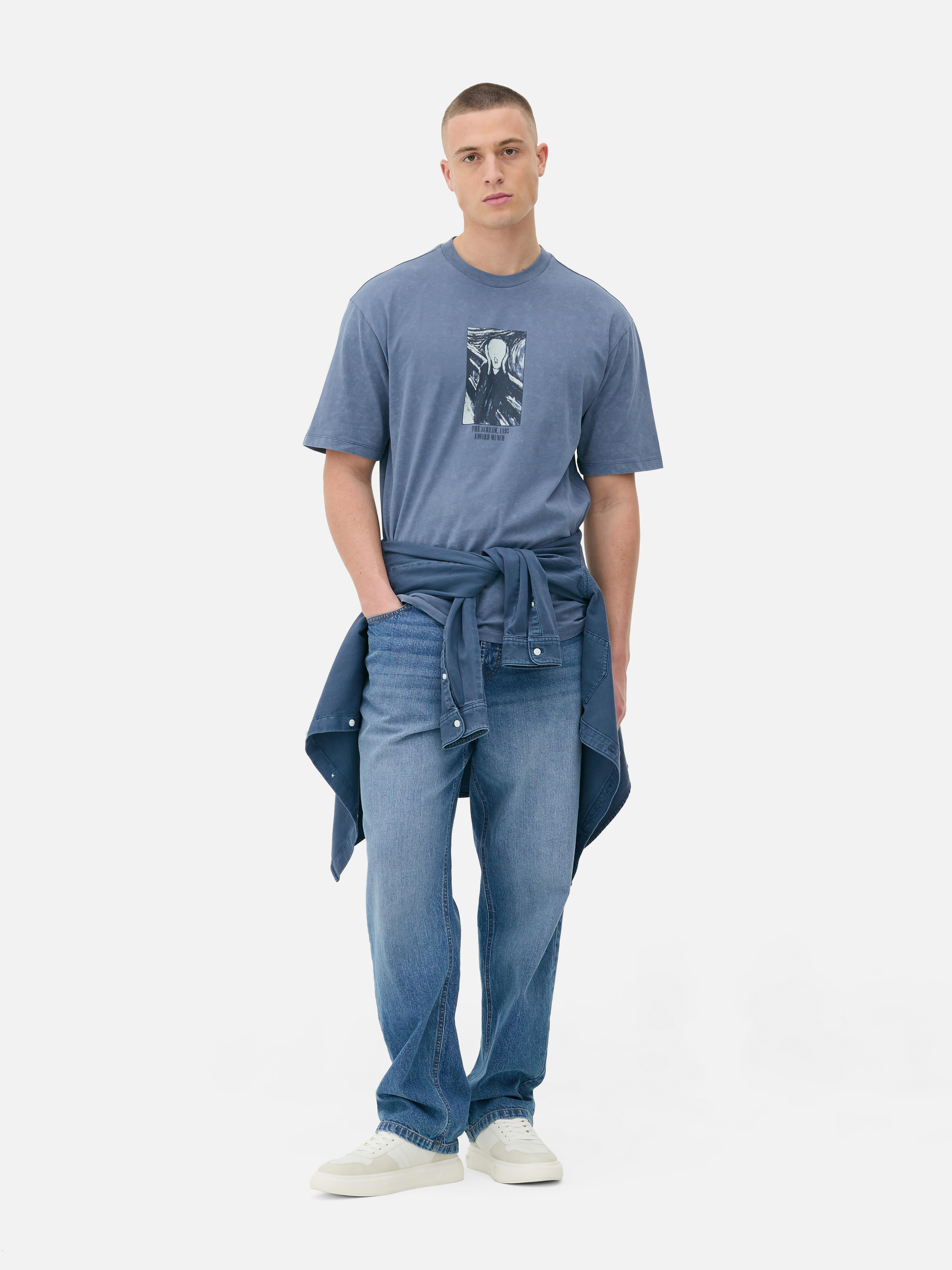 Tricou cu imprimeu Edvard Munch „Țipătul” Un tricou cu mânecă scurtă cu un imprimeu cu „Țipătul” de Edvard Munch