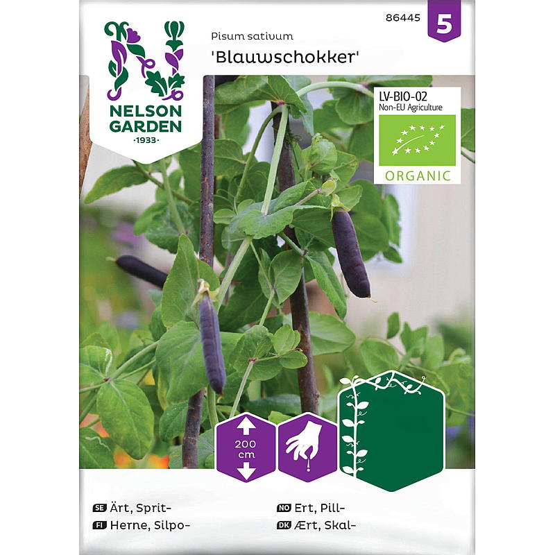 Nelson Garden Seeds Ärtpellets -, Blåkål, ekologisk