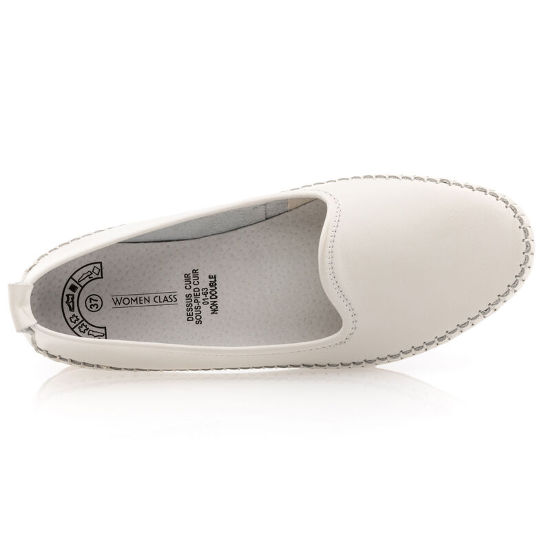 Mocasines/zapatos náuticos blancos para mujer
