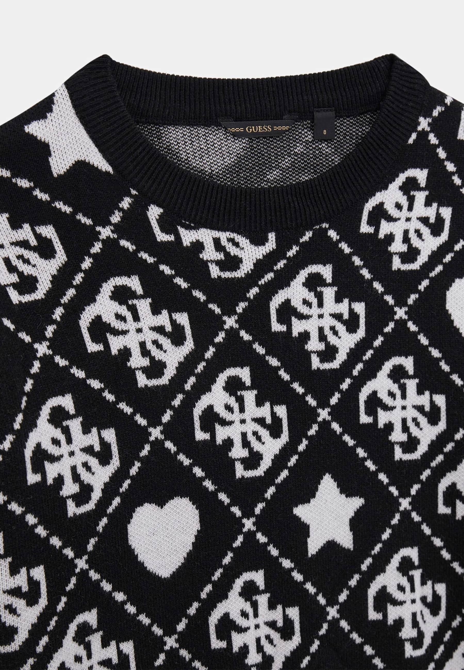 Guess LOGO - Sweat à capuche - mehrfarbig schwarz