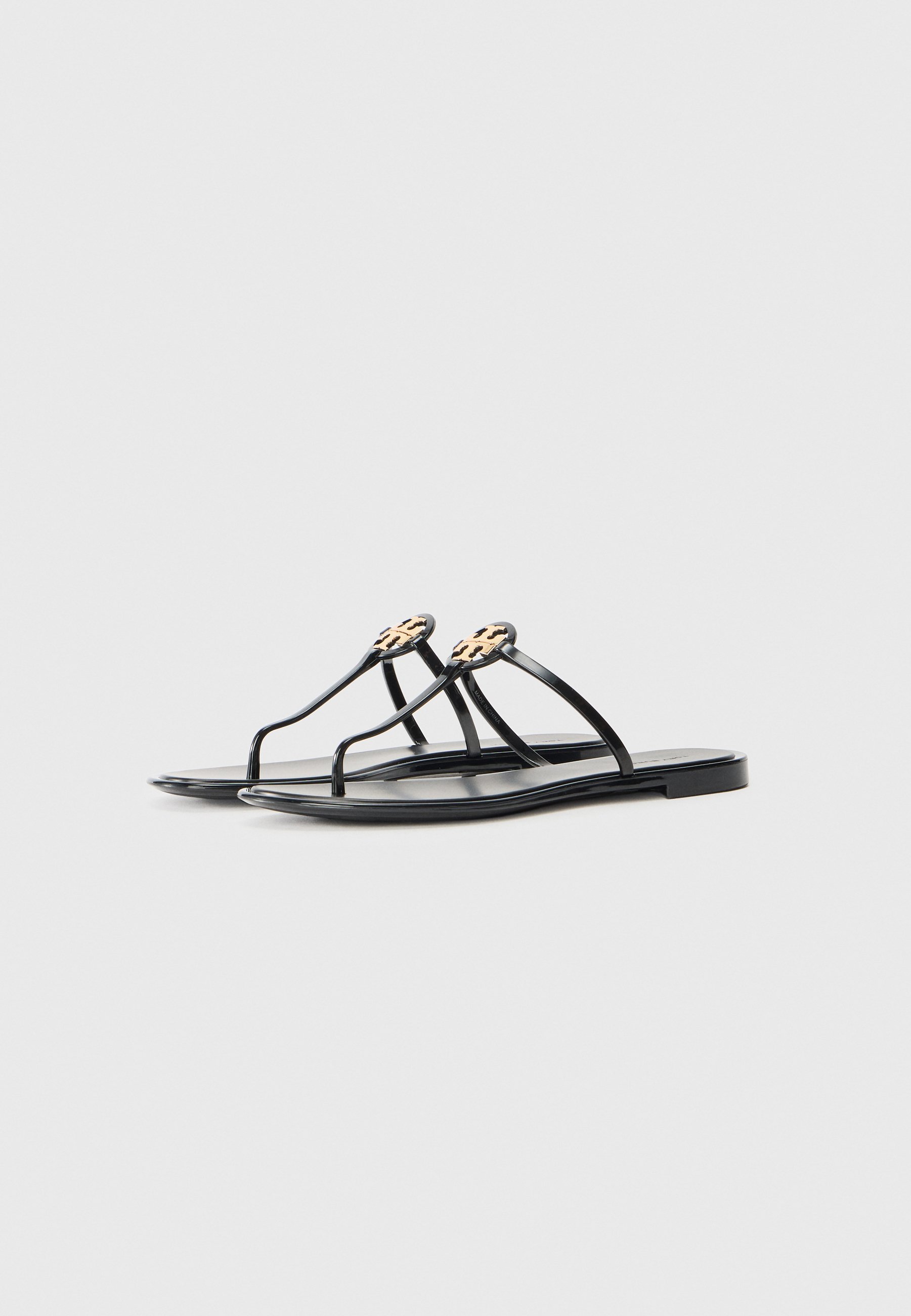 Tory Burch MILLER JELLY - T-bar sandalen - perfecte zwart/goudkleurige uitvoering