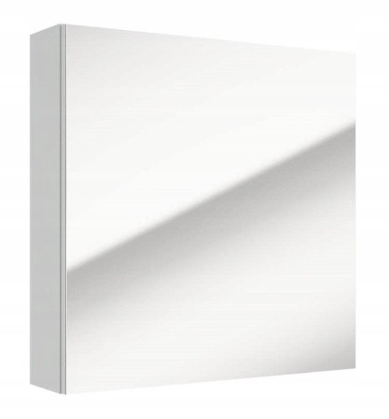 Szafka łazienkowa wisząca z lustrem biała 60x60x13,5cm