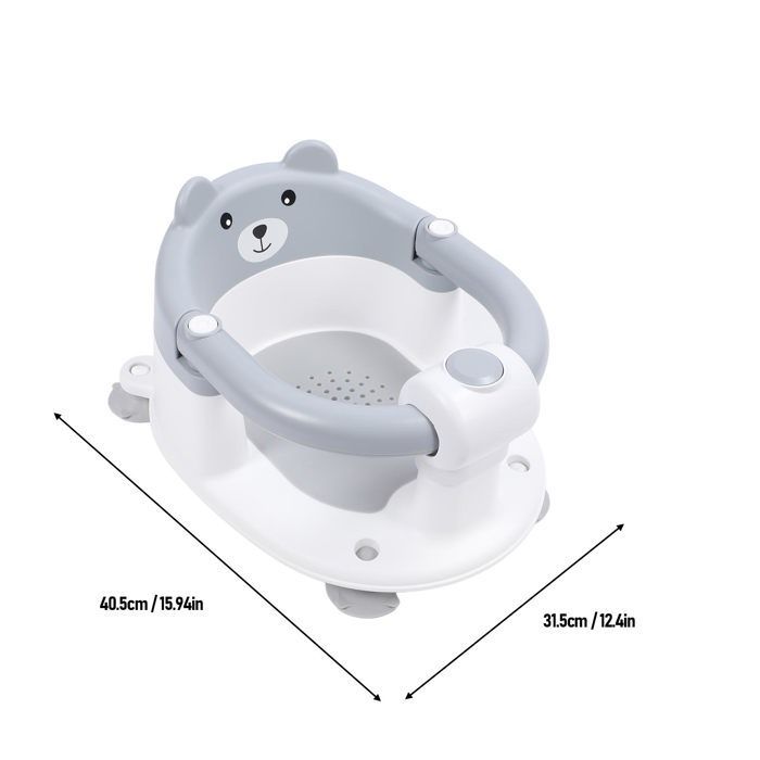 Vvikizy siège de bain pour bébé Chaise de bain pour nourrissons non glissante bébé asseoir assis siège puericulture tabouret Gris