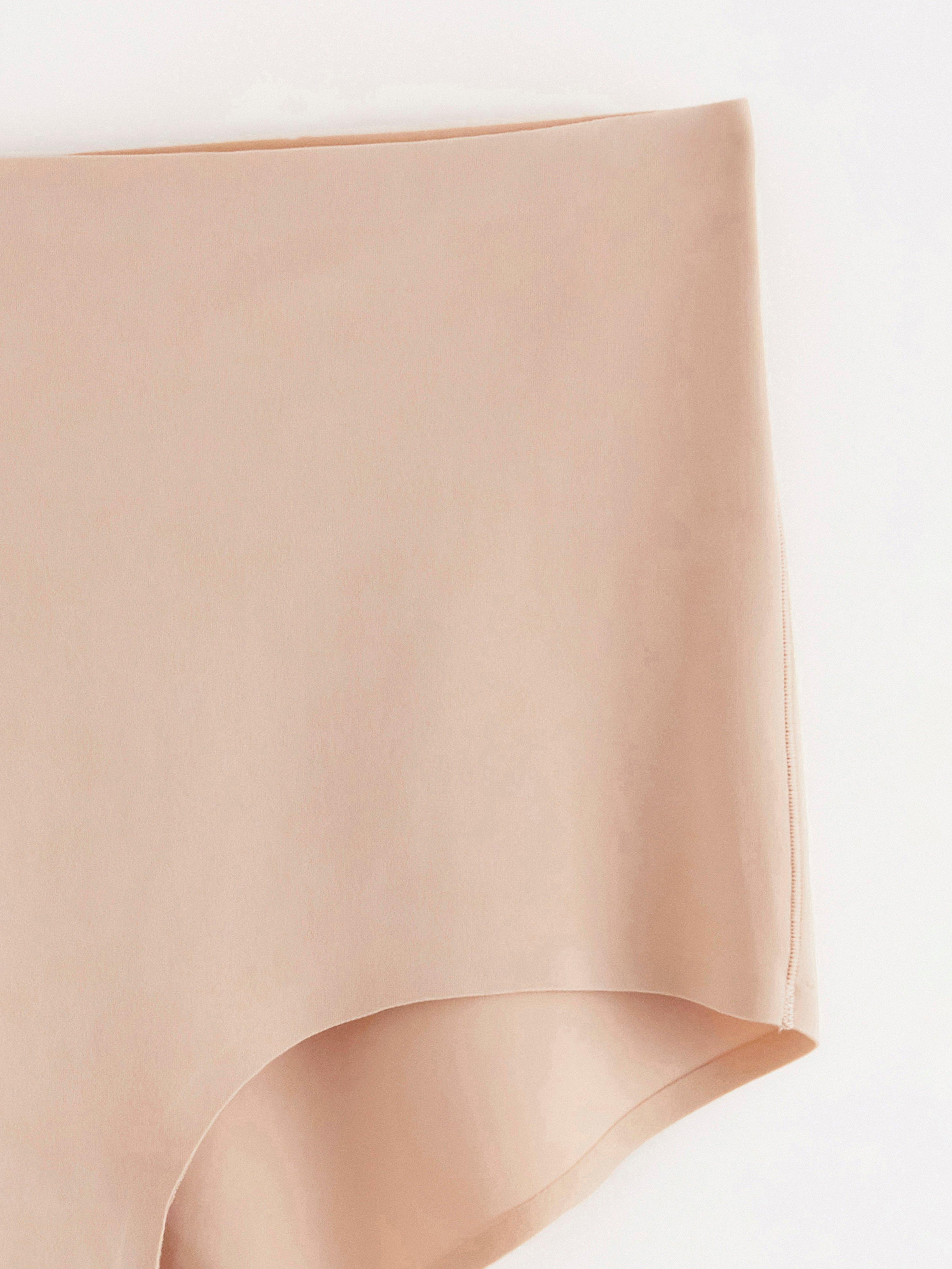 Usynlige truser med høy midje Beige