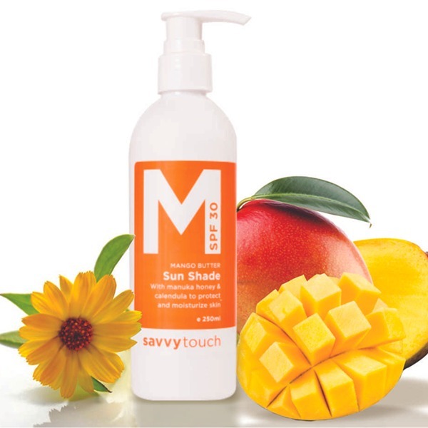 Protetor solar natural Savvy Touch com manteiga de manga FPS 30 250ml