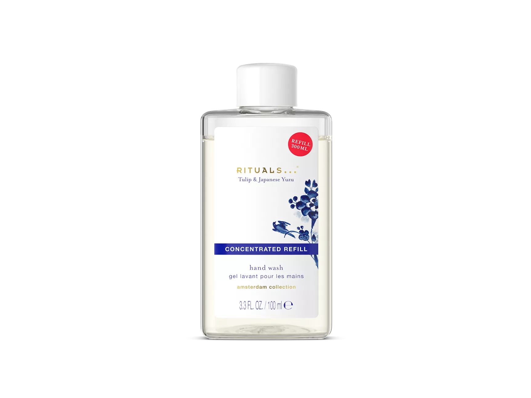 Jabón líquido concentrado para manos Amsterdam Collection, recarga de 100 ml.